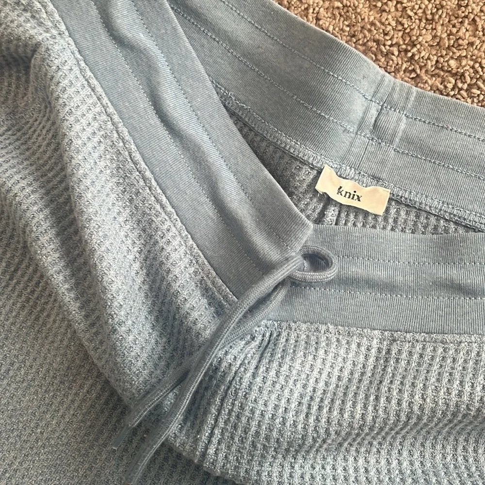 Knix waffle jogger and Henley top set